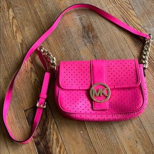 Hot Pink-fuchsia Michael Kors Crossbody Purse